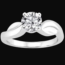 Afbeelding in Gallery-weergave laden, 3 ct. ronde diamanten solitaire fancy ring wit goud 14K Nieuw - harrychadent.nl
