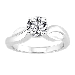 3 ct. ronde diamanten solitaire fancy ring wit goud 14K Nieuw