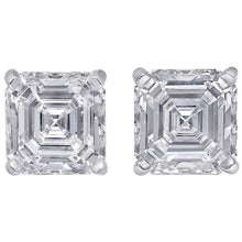 Afbeelding in Gallery-weergave laden, 3 karaat Asscher geslepen diamanten Lady Stud Earring wit goud 14K Nieuw - harrychadent.nl
