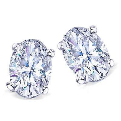 3 karaat G Si1 Diamond Stud Earring sieraden WG Lady oorbellen paar - harrychadent.nl