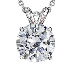 3 karaat diamanten solitaire-stijl hanger met ketting