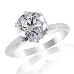 3 Karaat Natuurlijke uit de aarde gewonnen Diamanten Solitaire Verlovingsring Witgoud 14K