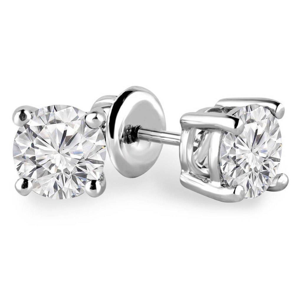 3 karaat diamanten studs Lady Earring witgouden sieraden - harrychadent.nl