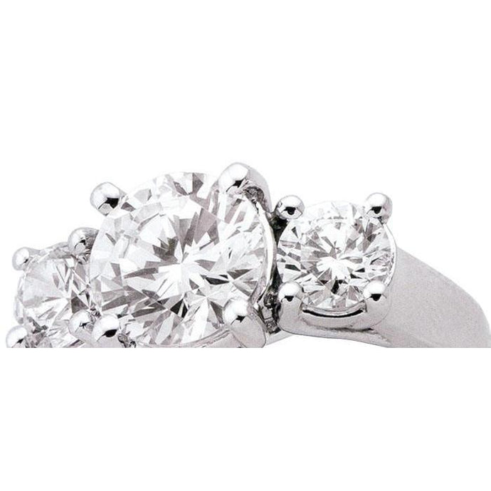 3 karaat drie stenen ronde diamanten verlovingsring - harrychadent.nl