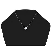 Afbeelding in Gallery-weergave laden, 3 karaat grote ronde diamanten halsketting hanger massief wit goud 14K - harrychadent.nl
