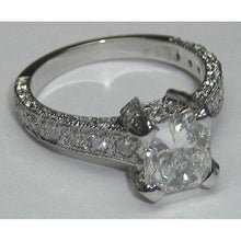 Afbeelding in Gallery-weergave laden, 3 karaat prinses geslepen pave fancy diamanten solitaire ring met accenten - harrychadent.nl
