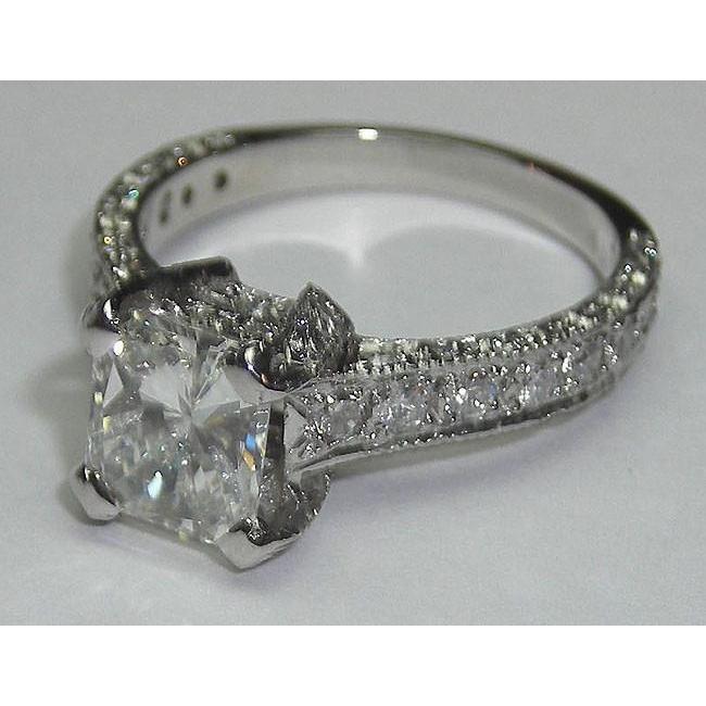 3 karaat prinses geslepen pave fancy diamanten solitaire ring met accenten - harrychadent.nl