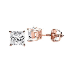 Natuurlijke Diamanten Oorbel 3ct - Roségoud 14K