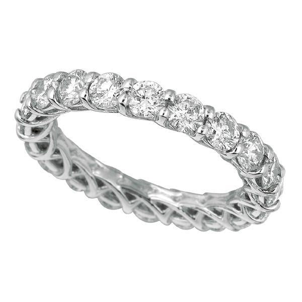 3 karaat ronde diamanten eeuwigheid Ring Band massief goud 14K - harrychadent.nl