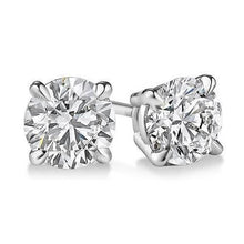 Afbeelding in Gallery-weergave laden, 3 karaat ronde diamanten studs dames oorbel wit goud - harrychadent.nl
