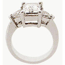 Afbeelding in Gallery-weergave laden, 3 karaat smaragd diamanten verlovingsring drie stenen sieraden - harrychadent.nl
