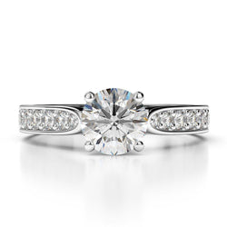 3 Karaat Sprankelende Natuurlijke uit de aarde gewonnen Diamanten Verlovingsring Witgoud 14K Sieraden