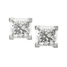 Afbeelding in Gallery-weergave laden, 3 kt Princess Cut Diamond Stud Earring 14K witgoud - harrychadent.nl
