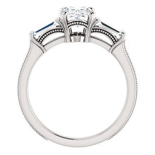 Afbeelding in Gallery-weergave laden, 3 stenen diamanten ring 2 karaat vintage stijl vrouwen sieraden nieuw - harrychadent.nl
