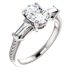 3 stenen diamanten ring 2 karaat vintage stijl vrouwen sieraden nieuw