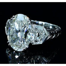 Afbeelding in Gallery-weergave laden, 3 stenen diamanten verlovingsring 8 karaat vintage stijl sieraden Nieuw - harrychadent.nl
