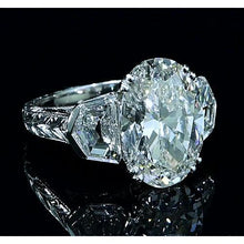 Afbeelding in Gallery-weergave laden, 3 stenen diamanten verlovingsring 8 karaat vintage stijl sieraden Nieuw - harrychadent.nl
