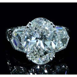 3 stenen diamanten verlovingsring 8 karaat vintage stijl sieraden Nieuw