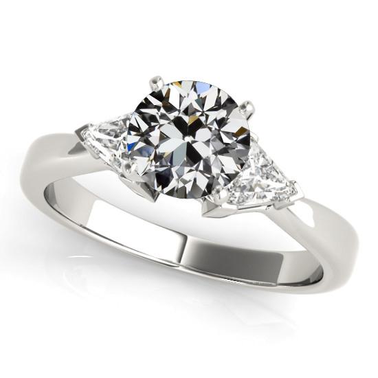 3 stenen ring biljoen & oude geslepen diamanten sieraden 14K goud 3,50 karaat - harrychadent.nl