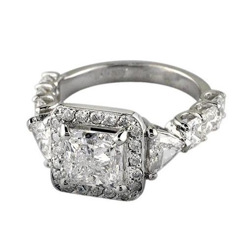 3 stenen stijl prinses diamanten jubileum ring wit goud 3,66 karaat - harrychadent.nl