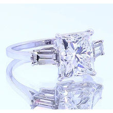 Afbeelding in Gallery-weergave laden, 3 stenen verlovingsring Princess Cut Diamond 3 karaat sieraden - harrychadent.nl
