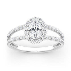 Natuurlijke Diamanten Ring 3.10ct - Witgoud 14K