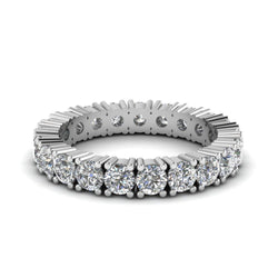 3.15 Karaat Dames Ronde Echt Diamanten Eeuwigheid Band Massief Wit Gouden Sieraden