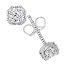 Afbeelding in Gallery-weergave laden, GIA-gecertificeerd Echte 3.23 Ct Prachtige Ronde Geslepen Echt Diamanten Dames Oorknopjes Wit Goud
