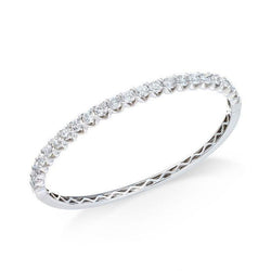 3.45 Karaat Prachtige Ronde Echt Diamanten Armband Wit Goud