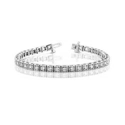 3.50 Karaat Echt Diamanten Tennisarmband Goud Wit 14K
