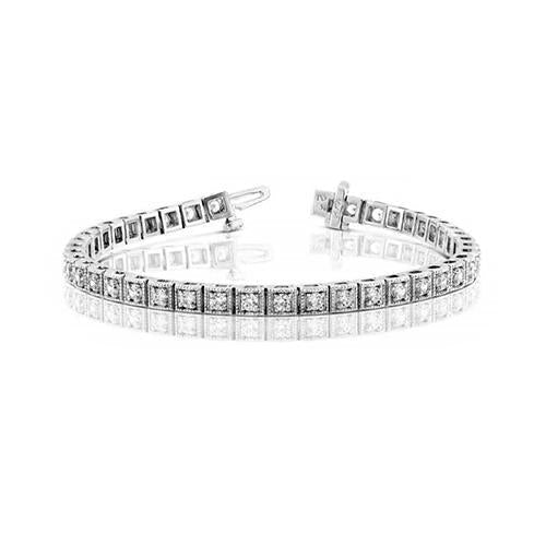 3.50 Karaat Echt Diamanten Tennisarmband Goud Wit 14K
