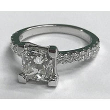 Afbeelding in Gallery-weergave laden, 3.50 Karaat Prinses Geslepen Echt Diamanten Ring Met Accenten Wit Goud 14K

