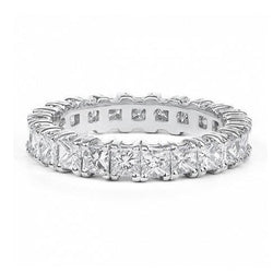 3.91 Karaat Prinses Geslepen Echt Diamanten Vrouwen Trouwring