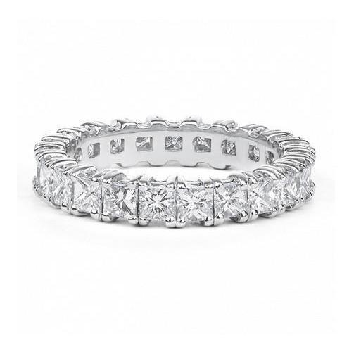 3.91 Karaat Prinses Geslepen Echt Diamanten Vrouwen Trouwring - harrychadent.nl