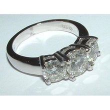 Afbeelding in Gallery-weergave laden, 3,01 karaat ideale geslepen echte diamanten verlovingsring met drie stenen - harrychadent.nl
