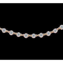 30 Karaat Yards Natuurlijke uit de aarde gewonnen Diamanten Ketting Hanger Roségoud