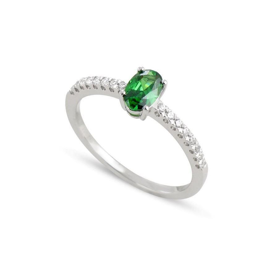 3,5 ct groene smaragd en diamanten trouwring - harrychadent.nl