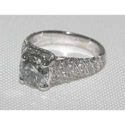 3,50 ct. Diamanten verlovingsring Micro Pave gouden ring