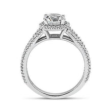 Afbeelding in Gallery-weergave laden, 3,62 karaat ronde diamanten Halo ring wit goud 14K - harrychadent.nl
