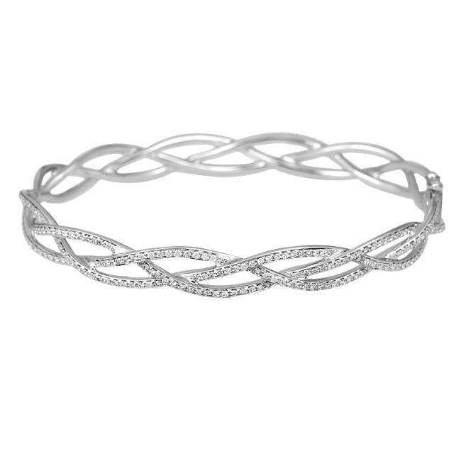 3,75 ct ronde pave set diamanten armband 14k witgoud - harrychadent.nl