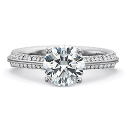 3,85 karaat Prong Set Prachtige ronde diamanten ring