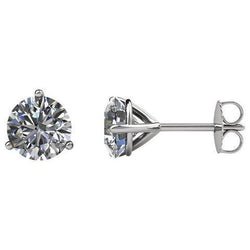 Natuurlijke Diamanten Oorbellen 3.00ct - Witgoud 14K