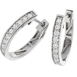 3,00 Ct Griffen Set Ronde Geslepen Echt Diamanten Hoepel Oorbellen Wit Goud 14K