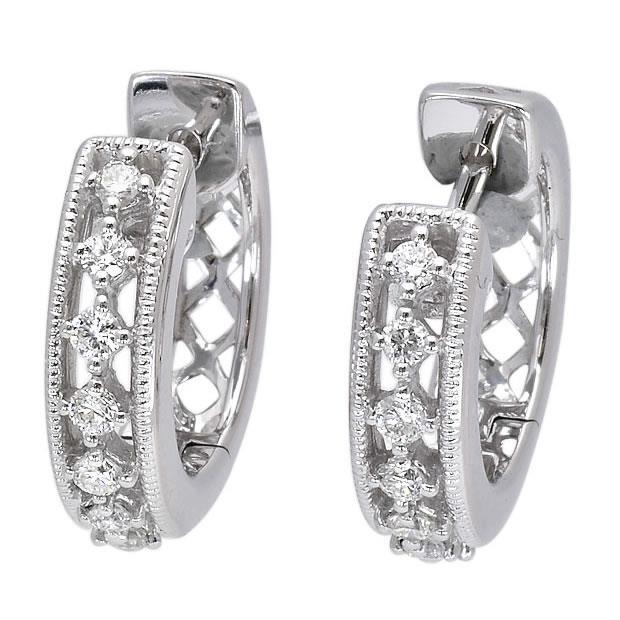 3,00 Ct Griffenset Briljant Geslepen Echt Diamanten Dames Hoepel Oorbellen Goud 14K - harrychadent.nl