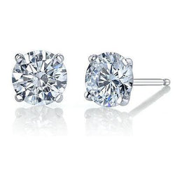 3 Karaat Gecertificeerde Natuurlijke Echte (Niet Labgekweekt) Diamanten Oorknoppen 14K Witgoud Nieuw