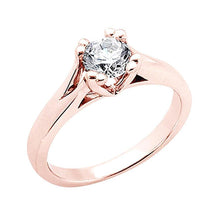 Afbeelding in Gallery-weergave laden, 3.01 Ct. Ronde diamanten solitaire ring rosé goud Nieuw - harrychadent.nl
