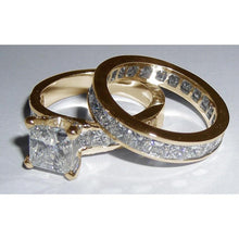 Afbeelding in Gallery-weergave laden, 3.01 karaat prinses geslepen diamanten fancy verlovingsring goud - harrychadent.nl
