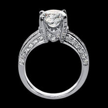 Afbeelding in Gallery-weergave laden, 3.01 karaat ronde diamanten ring met accenten massief wit goud 14K - harrychadent.nl
