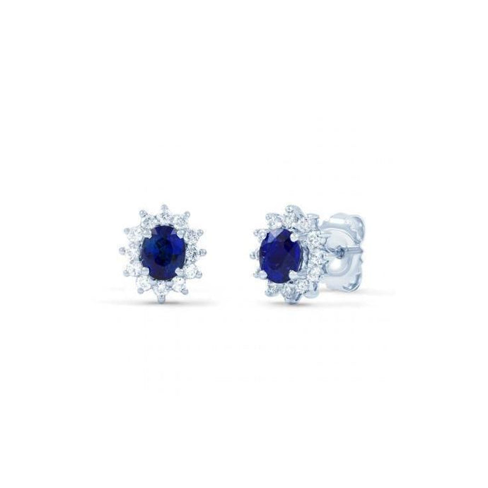 3.15 karaat Sri Lankaanse Saffier & Diamanten Trouwring Wit Goud 14K - harrychadent.nl