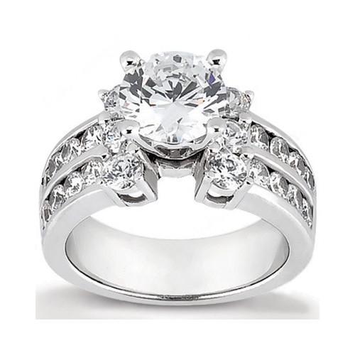 3,25 Karaat Echt Diamanten Verlovingsring In Wit Goud